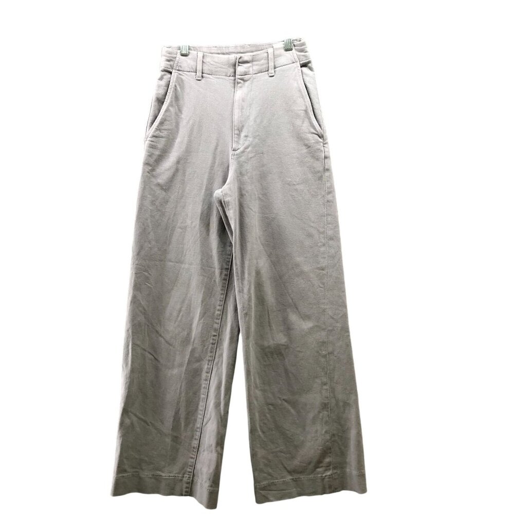 Uniqlo Wide Trouser Jeans Womens XS Gray High Waisted (24-25 in) Stretch Baggy